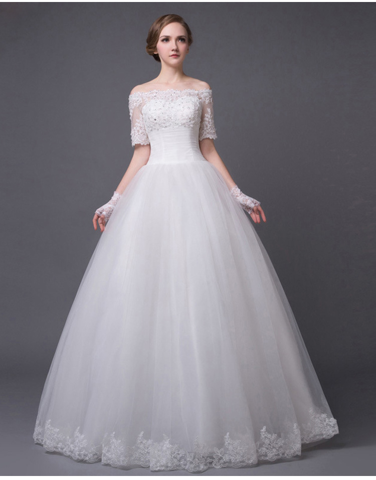 WDDH1560  off the shoulder  wedding dress